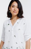 Tunique en gaze de coton brodée
