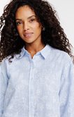 Chemise rayée avec broderie gomme