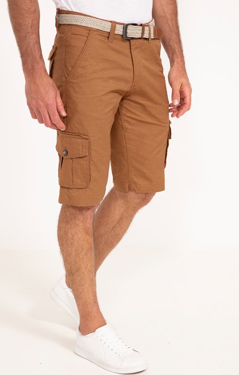 Bermuda print cargo avec ceinture