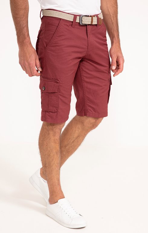 Bermuda print cargo avec ceinture