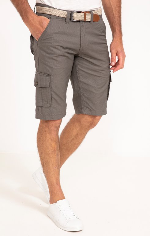 Bermuda print cargo avec ceinture