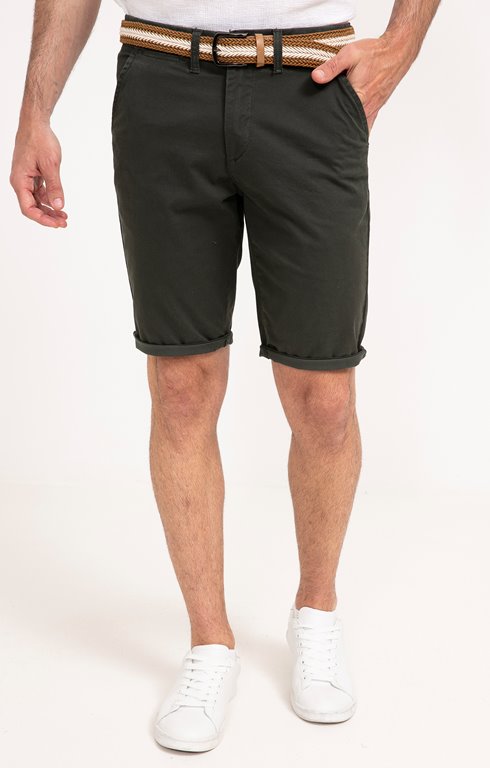 Bermuda imprimé avec ceinture
