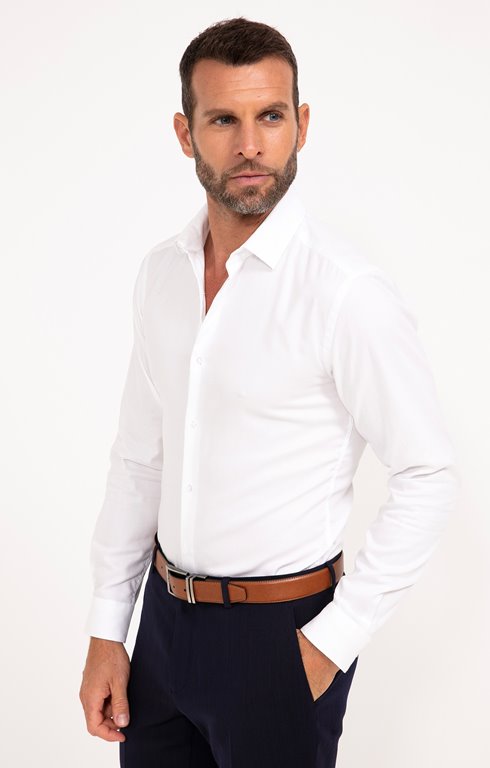 Chemise manches longues coupe slim