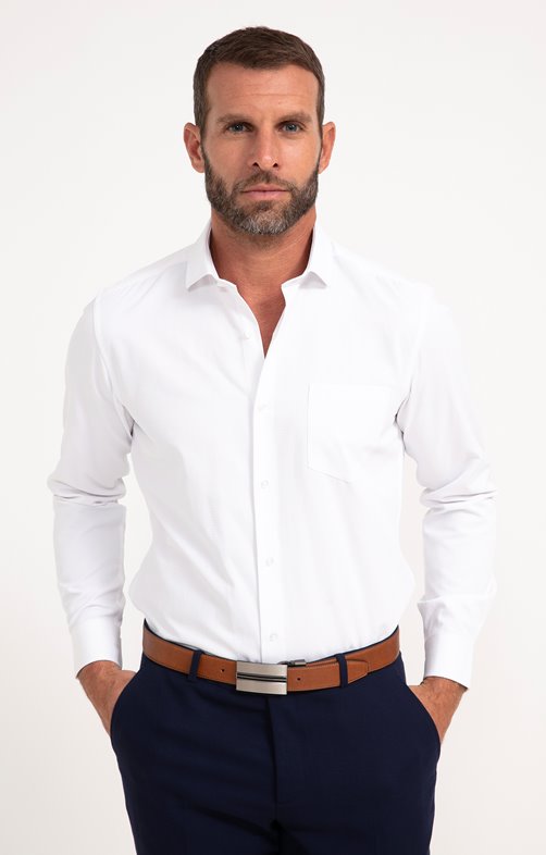 Chemise manches longues coupe ajustée