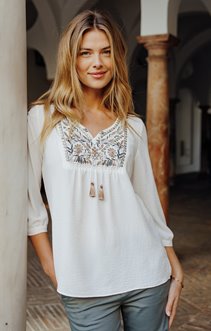 Tunique unie avec plastron