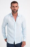 Chemise manches longues unie en lin