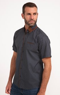 Chemise manches courtes studio marine