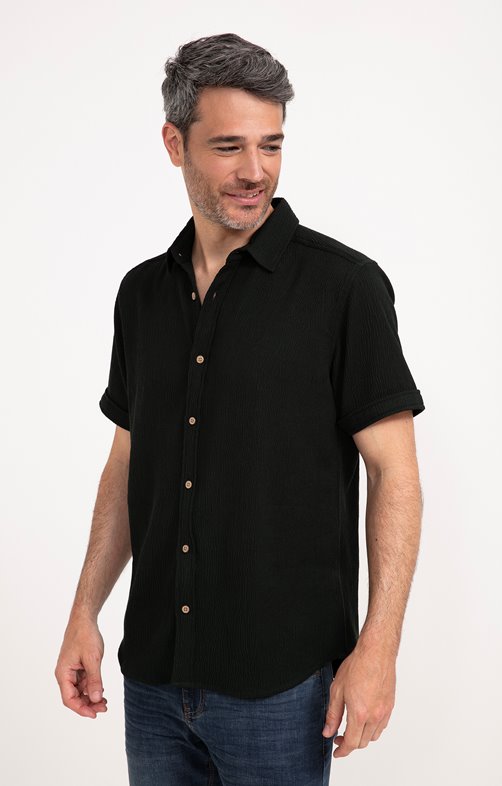 Chemise manches courtes unie wave