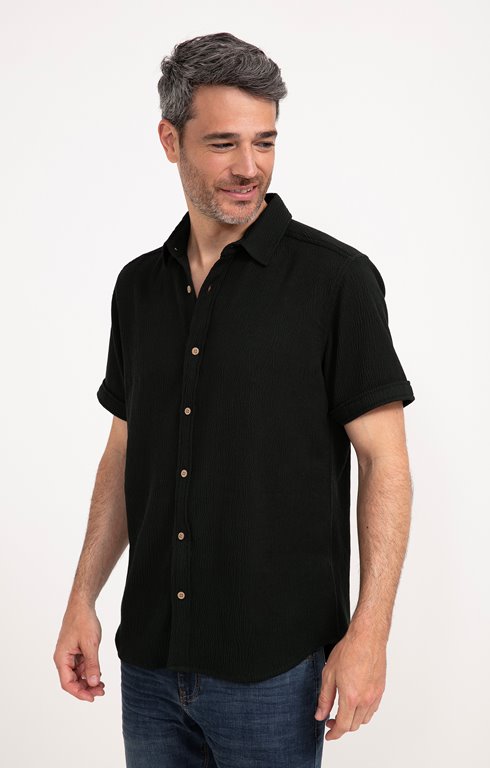 Chemise manches courtes unie wave