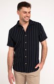 Chemise à manches courtes rayée simply