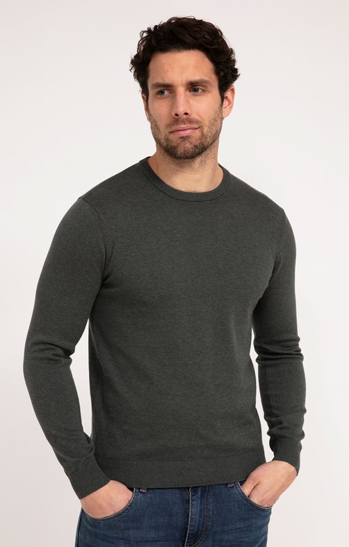 Pull col rond uni victor