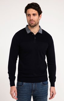 Pull col polo avec chemise