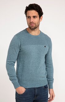 Pull col rond emeraude verti