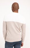 Pull col rond bicolore big