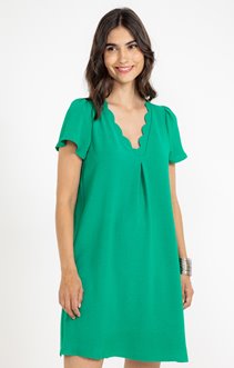 Robe col festonné