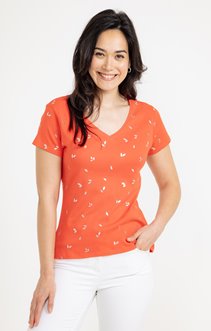 Tee-shirt manches courtes col v
