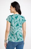 Tee-shirt à imprimé feuillage