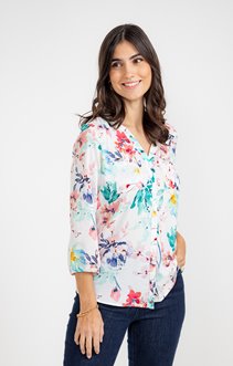 Chemise imprimée fleur aquarelle