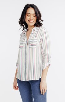 Chemise rayée multicolore