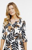 Tunique à imprimé feuille avec collier