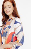 Chemise boutonnée à imprimé colorblock