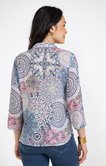 Chemise boutonnée à imprimé rosace