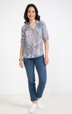 Chemise boutonnée à imprimé rosace