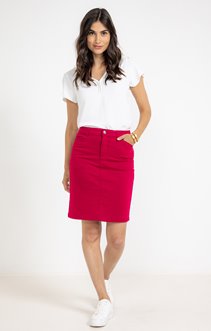 Jupe coton longueur genoux