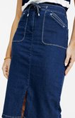 Jupe denim longue avec lien fantaisie