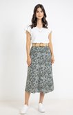 Jupe imprimée avec ceinture non doublée