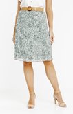 Jupe midi imprimée avec ceinture