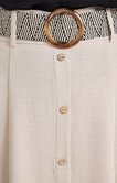 Jupe longue boutonnée avec ceinture