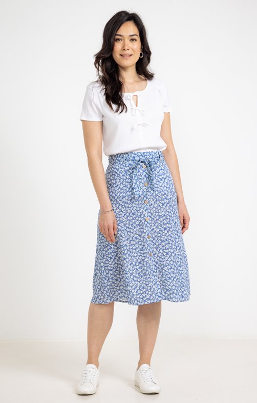 Jupe midi fendue