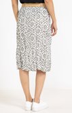 Jupe imprimée froissée midi et ceinture