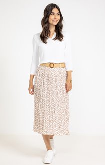 Jupe longue ceinture boucle corne