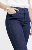 Pantalon 7/8 denim coupe droite