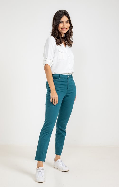 Pantalon 7/8 slim en coton