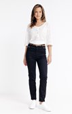 Pantalon 7/8 en coton et lyocell