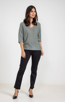 Pantalon 7/8 en coton et lyocell