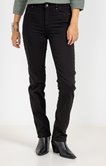 Pantalon droit en satin de coton