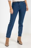 Pantalon 7/8 denim brut coupe droite