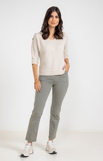 Pantalon 7/8 droit en coton