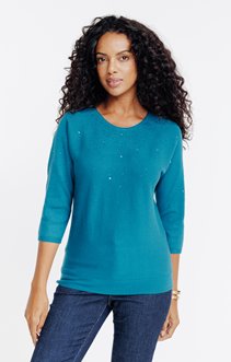 Pull avec pluie de strass