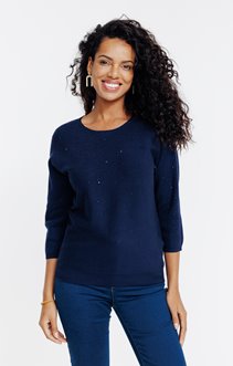 Pull avec pluie de strass