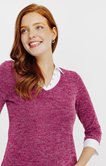 Pull 2-en-1 col chemise avec clous