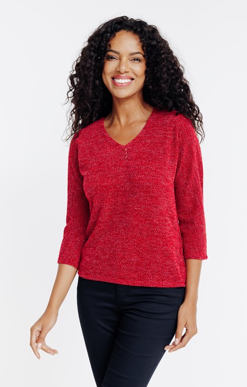 Pull en matière fantaisie