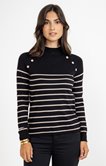 Pull à rayures all over
