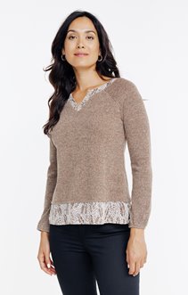 Pull 2-en-1 détails studs