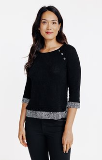 Pull 2-en-1 détail chaîne et trame