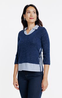 Pull 2-en-1 détails nouettes